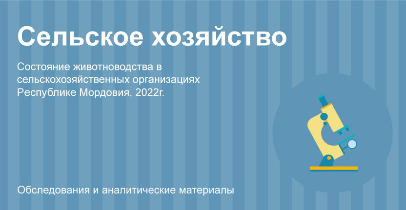 Состояние животноводства в сельскохозяйственных организациях  Республики Мордовия за 2022 год